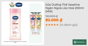 Sữa Dưỡng Thể Vaseline Ngăn Ngừa Lão Hoá 200ml (Mới)