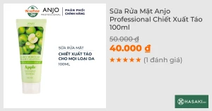 Sữa Rửa Mặt Anjo Professional Chiết Xuất Táo 100ml