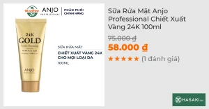 Sữa Rửa Mặt Anjo Professional Chiết Xuất Vàng 24K 100ml