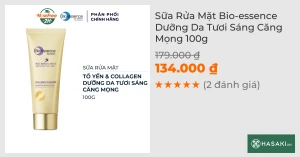 Sữa Rửa Mặt Bio-essence Dưỡng Da Tươi Sáng Căng Mọng 100g