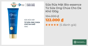 Sữa Rửa Mặt Bio-essence Từ Sữa Ong Chúa Cho Da Khô 100g
