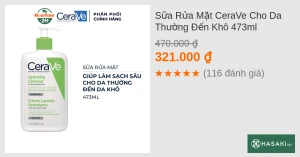 Sữa Rửa Mặt CeraVe Cho Da Thường Đến Khô 473ml