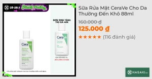 Sữa Rửa Mặt CeraVe Cho Da Thường Đến Khô 88ml