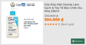 Sữa Rửa Mặt CeraVe Làm Sạch & Tẩy Tế Bào Chết Dịu Nhẹ 236ml