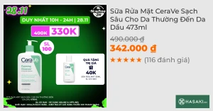 Sữa Rửa Mặt CeraVe Sạch Sâu Cho Da Thường Đến Da Dầu 473ml