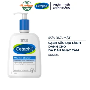 Sữa Rửa Mặt Cetaphil Dịu Lành Cho Da Dầu Nhạy Cảm 500ml