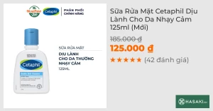 Sữa Rửa Mặt Cetaphil Dịu Lành Cho Da Nhạy Cảm 125ml (Mới)