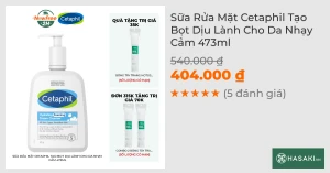 Sữa Rửa Mặt Cetaphil Tạo Bọt Dịu Lành Cho Da Nhạy Cảm 473ml
