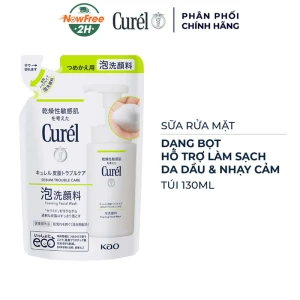 Sữa Rửa Mặt Curél Dạng Bọt Dành Cho Da Dầu Túi 130ml 