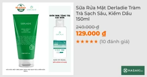 Sữa Rửa Mặt Derladie Tràm Trà Sạch Sâu, Kiềm Dầu 150ml