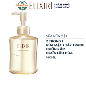 Sữa Rửa Mặt Elixir 2 Trong 1 Dưỡng Ẩm, Ngừa Lão Hóa 140ml