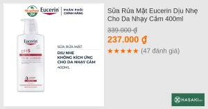 Sữa Rửa Mặt Eucerin Dịu Nhẹ Cho Da Nhạy Cảm 400ml