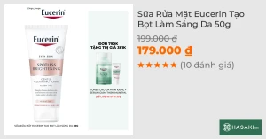 Sữa Rửa Mặt Eucerin Tạo Bọt Làm Sáng Da 50g