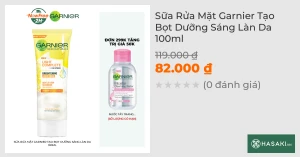 Sữa Rửa Mặt Garnier Tạo Bọt Dưỡng Sáng Làn Da 100ml