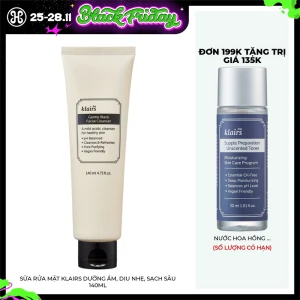 Sữa Rửa Mặt Klairs Dưỡng Ẩm, Dịu Nhẹ, Sạch Sâu 140ml