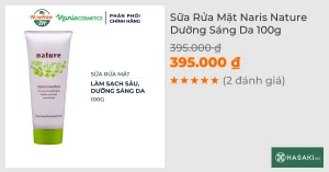 Sữa Rửa Mặt Naris Nature Dưỡng Sáng Da 100g