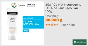 Sữa Rửa Mặt Neutrogena Dịu Nhẹ Làm Sạch Sâu 100g