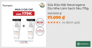 Sữa Rửa Mặt Neutrogena Dịu Nhẹ Làm Sạch Sâu 175g