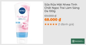 Sữa Rửa Mặt Nivea Tinh Chất Ngọc Trai Làm Sáng Da 100g