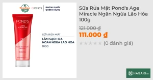 Sữa Rửa Mặt Pond's Age Miracle Ngăn Ngừa Lão Hóa 100g
