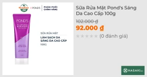 Sữa Rửa Mặt Pond's Sáng Da Cao Cấp 100g