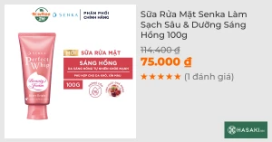 Sữa Rửa Mặt Senka Làm Sạch Sâu & Dưỡng Sáng Hồng 100g