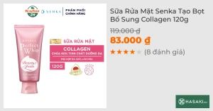 Sữa Rửa Mặt Senka Tạo Bọt Bổ Sung Collagen 120g