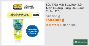 Sữa Rửa Mặt Sexylook Lên Men Dưỡng Sáng Da Giảm Thâm 120g