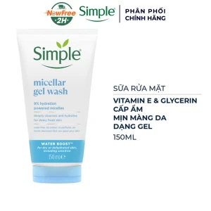 Sữa Rửa Mặt Simple Dưỡng Ẩm Cho Da Dạng Gel 150ml