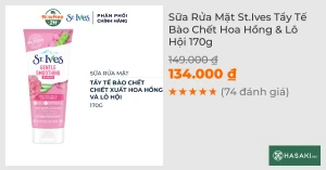 Sữa Rửa Mặt St.Ives Tẩy Tế Bào Chết Hoa Hồng & Lô Hội 170g