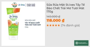 Sữa Rửa Mặt St.Ives Tẩy Tế Bào Chết Trái Mơ Tươi Mát 170g