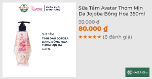 Sữa Tắm Avatar Thơm Mịn Da Jojoba Bông Hoa 350ml