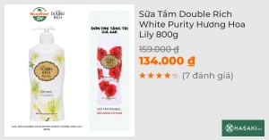 Sữa Tắm Double Rich White Purity Hương Hoa Lily 800g