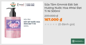 Sữa Tắm Emmié Đất Sét Hương Nước Hoa Mai Đẹt Ti Ni 500ml 