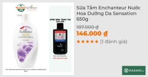 Sữa Tắm Enchanteur Nước Hoa Dưỡng Da Sensation 650g