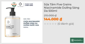 Sữa Tắm Five Grains Niacinamide Dưỡng Sáng Da 500ml