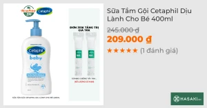 Sữa Tắm Gội Cetaphil Dịu Lành Cho Bé 400ml