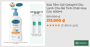 Sữa Tắm Gội Cetaphil Dịu Lành Cho Bé Tinh Chất Hoa Cúc 400ml