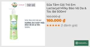 Sữa Tắm Gội Trẻ Em Lactacyd Baby Dịu Nhẹ & Dưỡng Ẩm 500ml