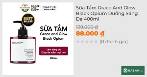 Sữa Tắm Grace And Glow Black Opium Dưỡng Sáng Da 400ml