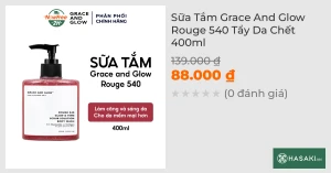 Sữa Tắm Grace And Glow Rouge 540 Tẩy Da Chết 400ml