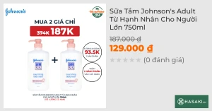 Sữa Tắm Johnson's Adult Từ Hạnh Nhân Cho Người Lớn 750ml