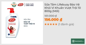 Sữa Tắm Lifebuoy Bảo Vệ Khỏi Vi Khuẩn Vượt Trội 10 800g (Mới)