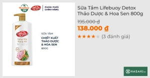 Sữa Tắm Lifebuoy Detox Thảo Dược & Hoa Sen 800g