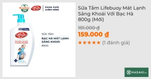 Sữa Tắm Lifebuoy Mát Lạnh Sảng Khoái Với Bạc Hà 800g (Mới)