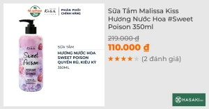 Sữa Tắm Malissa Kiss Hương Nước Hoa Sweet Poison 350ml