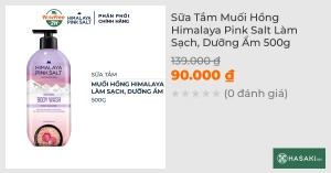 Sữa Tắm Muối Hồng Himalaya Pink Salt Làm Sạch, Dưỡng Ẩm 500g