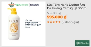 Sữa Tắm Naris Dưỡng Ẩm Da Hương Cam Quýt 550ml