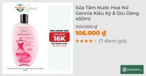 Sữa Tắm Nước Hoa Nữ Gennie Kiêu Kỳ & Dịu Dàng 450ml