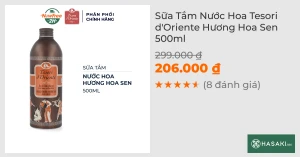 Sữa Tắm Nước Hoa Tesori d'Oriente Hương Hoa Sen 500ml